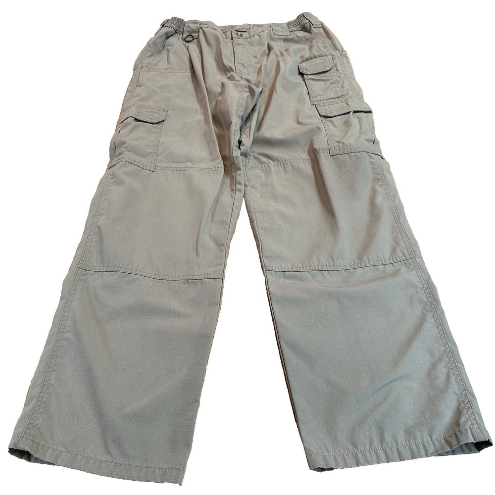 5.11 Tactical Mens Cargo Pants Khaki Straight Leg‎ Cotton Blend Size 36x32